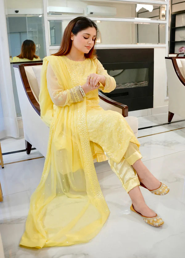 Golden Glow Yellow - LUXE | Ready to wear | 3 Piece