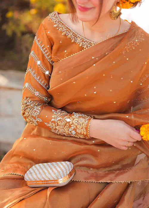 Amna Ismail LAMA ORANGE SAREE
