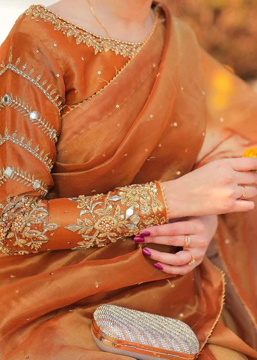 Amna Ismail LAMA ORANGE SAREE