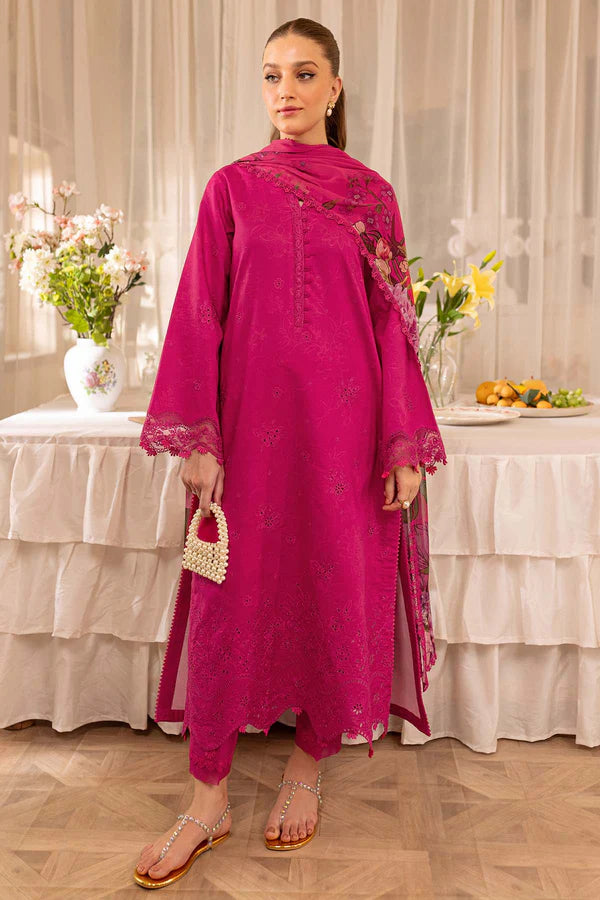 Aster – Stitched Lawn Outfit with Embroidered Borders