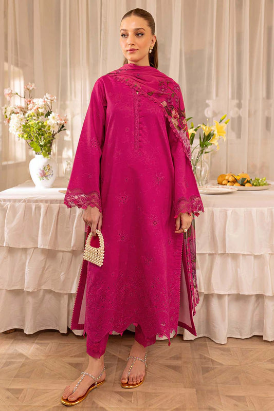 Aster – Stitched Lawn Outfit with Embroidered Borders