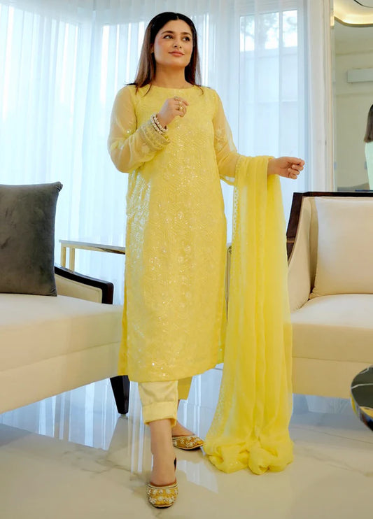Golden Glow Yellow - LUXE | Ready to wear | 3 Piece