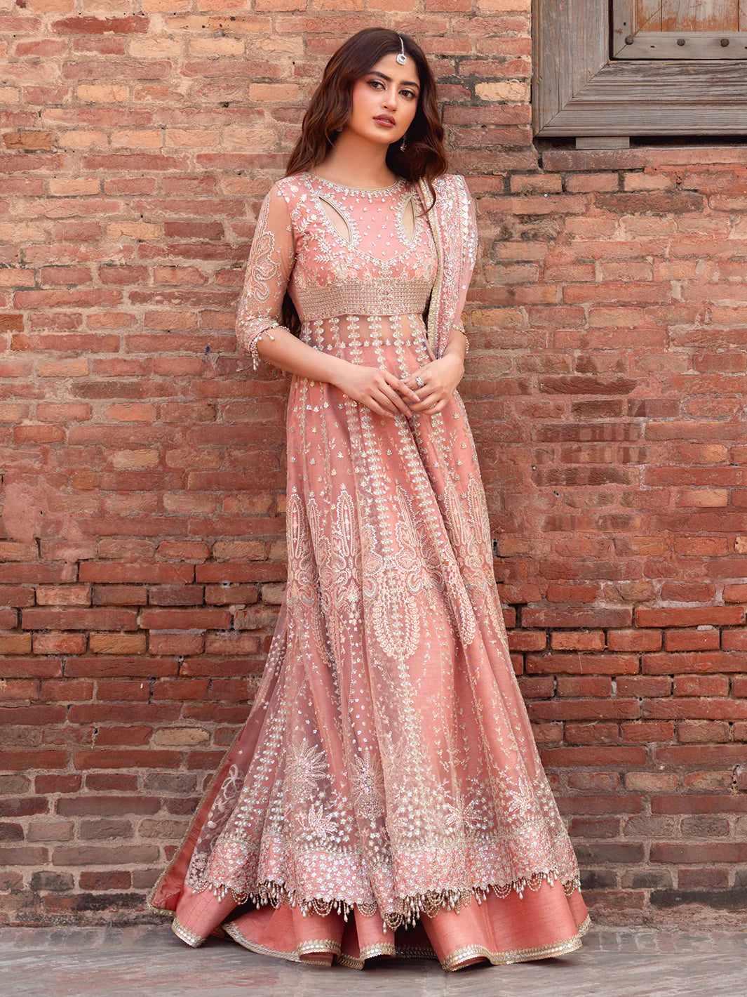 SONA GACHI PINK Stitched Luxury Formal Dress