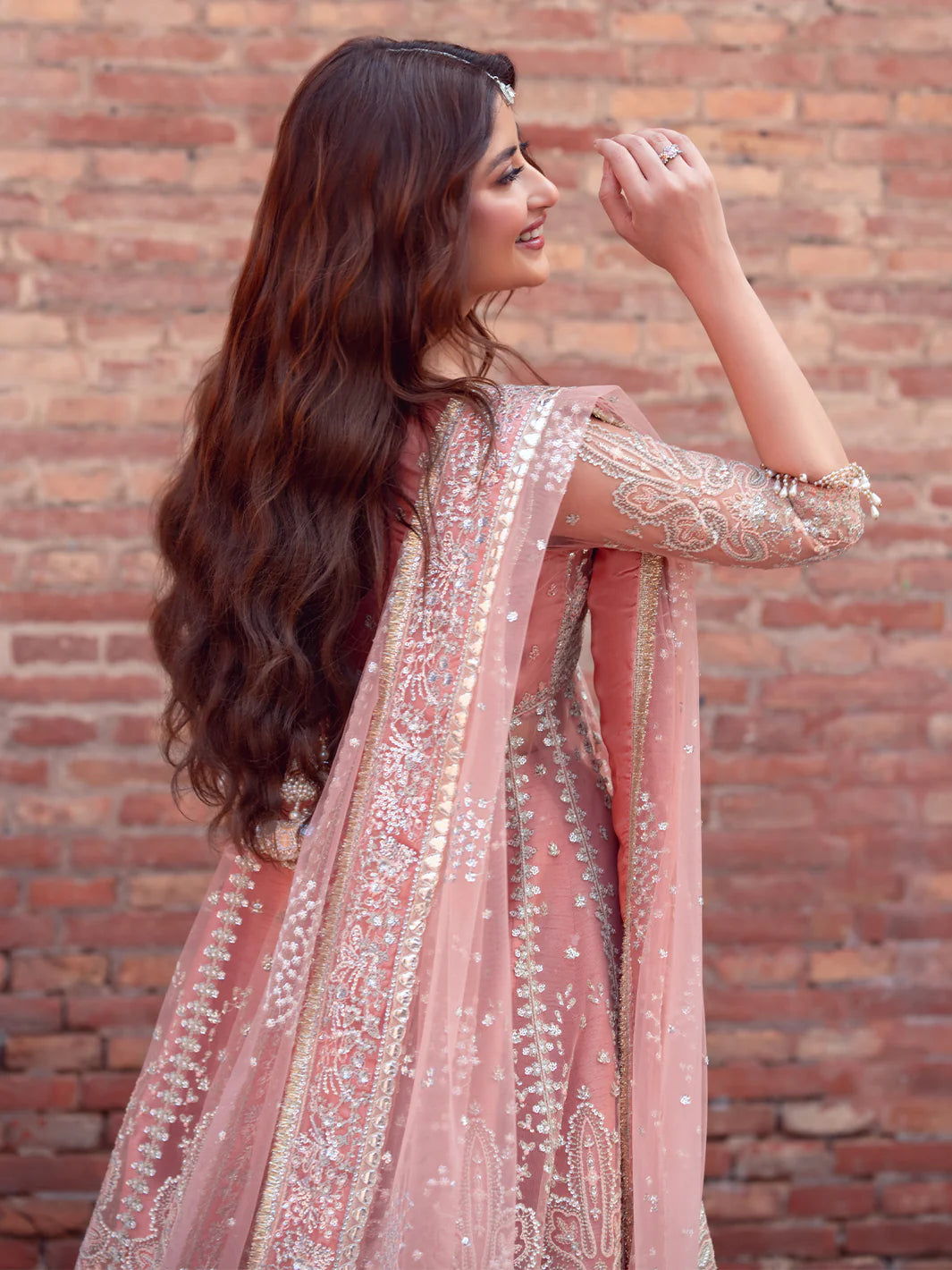 SONA GACHI PINK Stitched Luxury Formal Dress