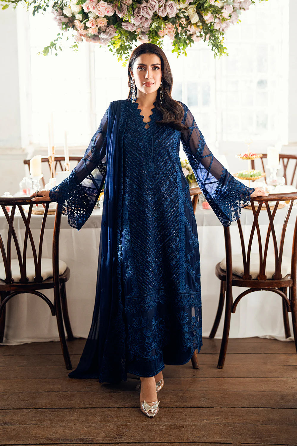 Imperial Midnight Stitched Formal Wear Dress