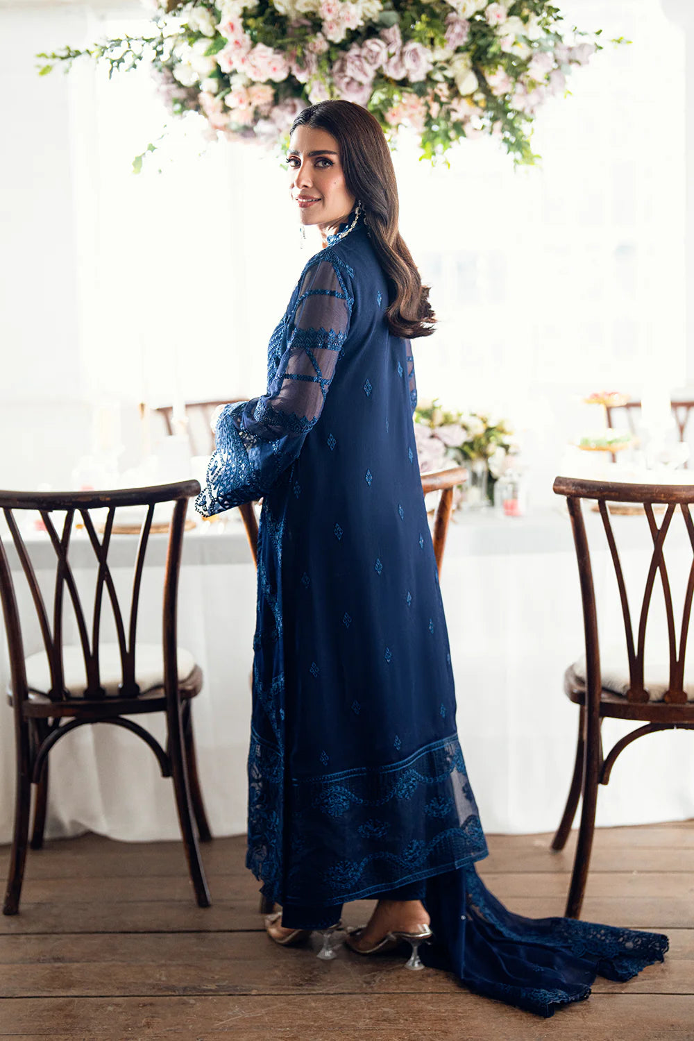 Imperial Midnight Stitched Formal Wear Dress