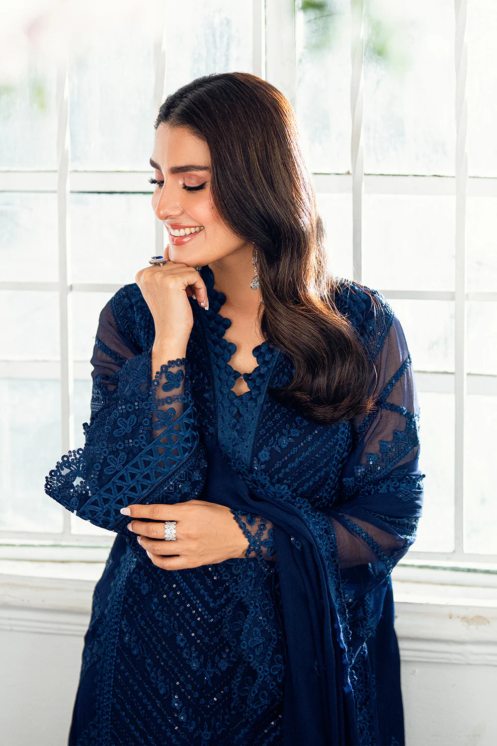 Imperial Midnight Stitched Formal Wear Dress