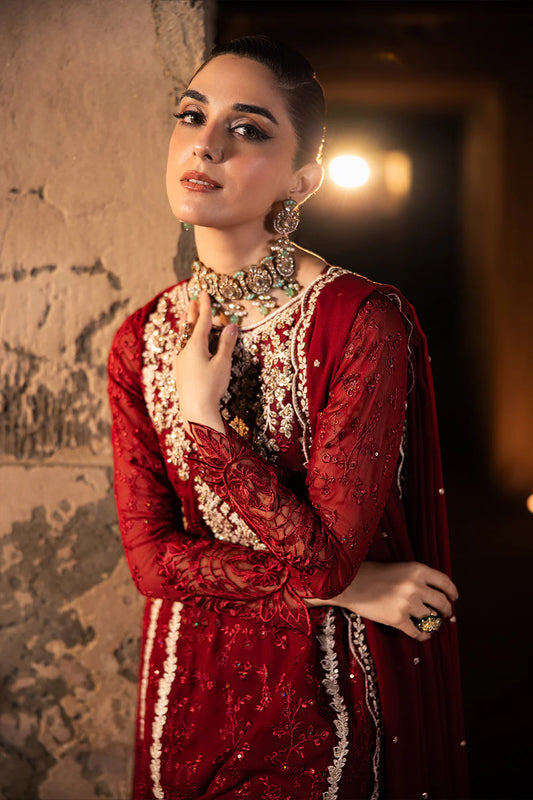 Royal Crimson Stitched Formal Wear
