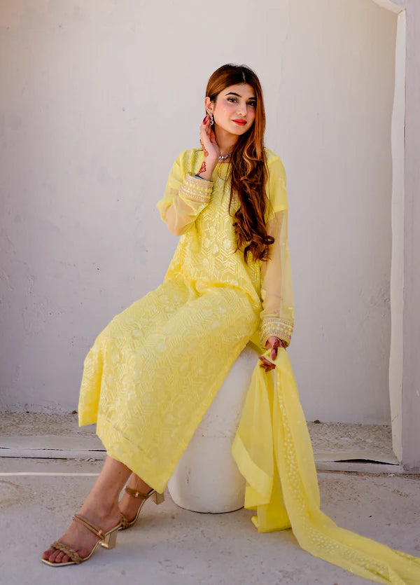 Golden Glow Yellow - LUXE | Ready to wear | 3 Piece